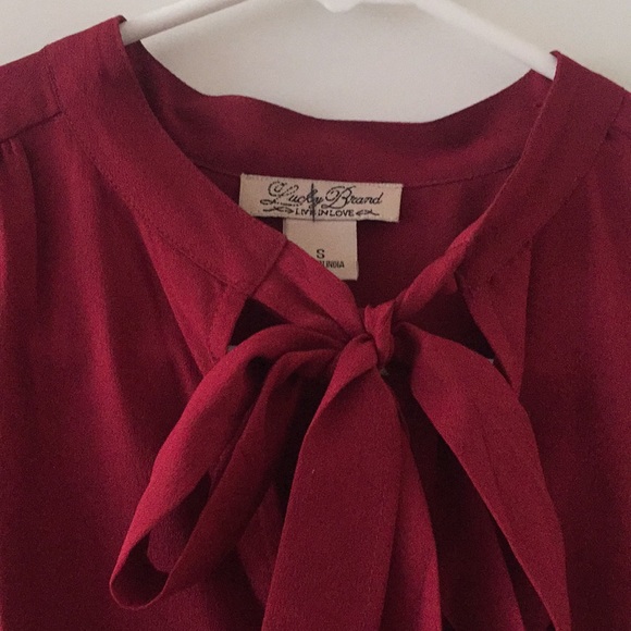 Lucky Brand Maroon Tie Tunic - Picture 3 of 4